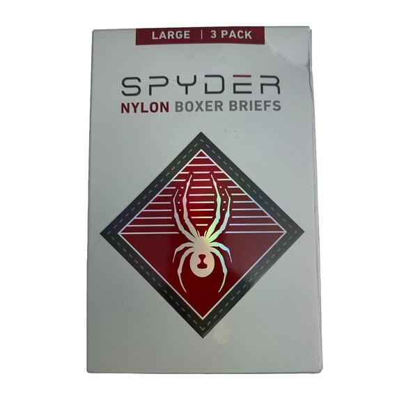 SPYDER Men’s Boxer Briefs Large Performance Nylon Fly Front Mesh 3 pair New - Picture 5 of 7
